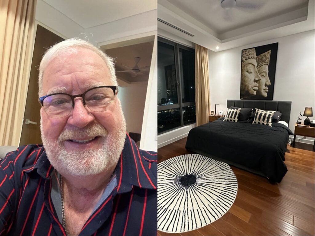 He left the US and moved to Malaysia to retire a decade ago. Now, he lives in a $620-a-month apartment in the capital.