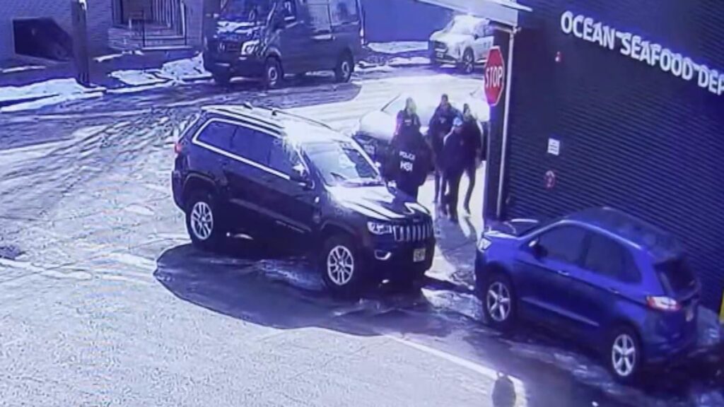 Surveillance video appears to show ICE raid at small business in Newark