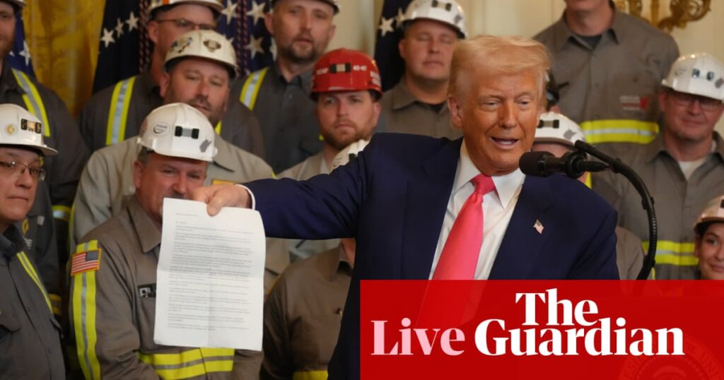 Trump’s tariffs come into full effect after he signs executive orders boosting coal production