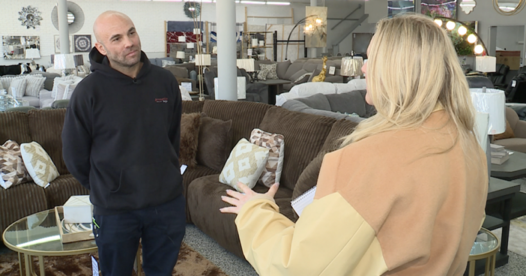 ‘I’m not hitting the panic button’: Armourdale furniture business owner shares thoughts on tariffs