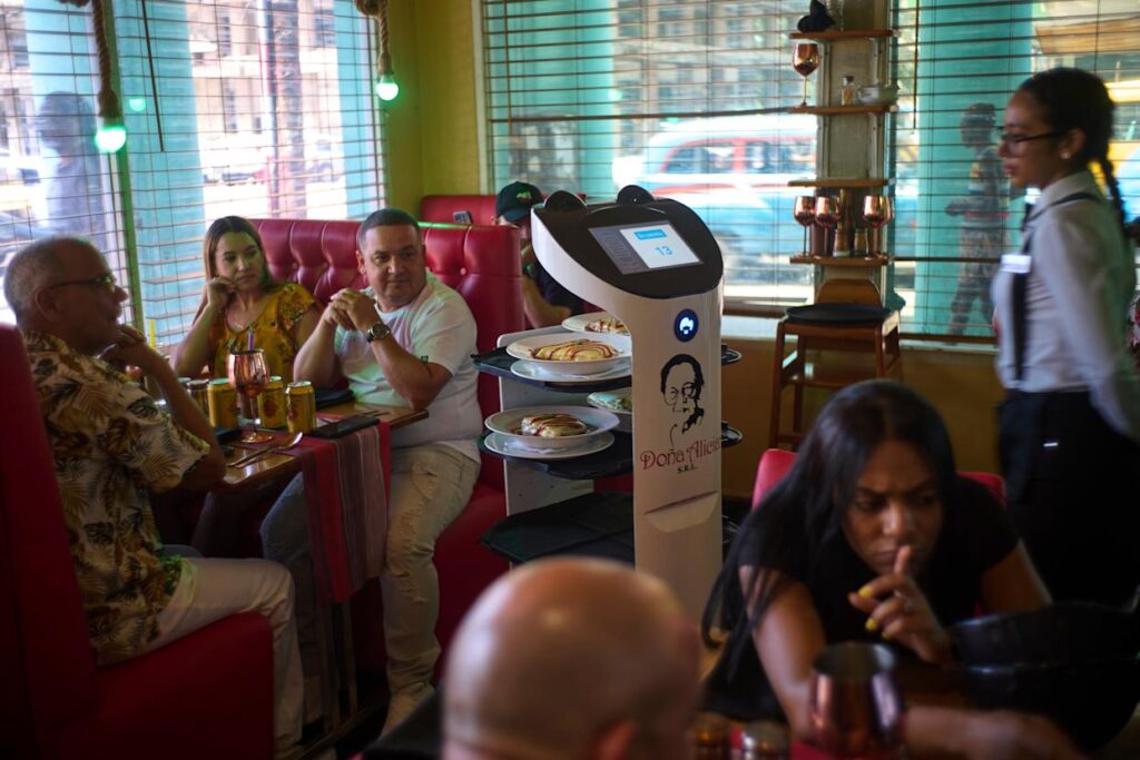 A restaurant in Havana defies Cuba’s tech struggles with digital menus and a robot waitress