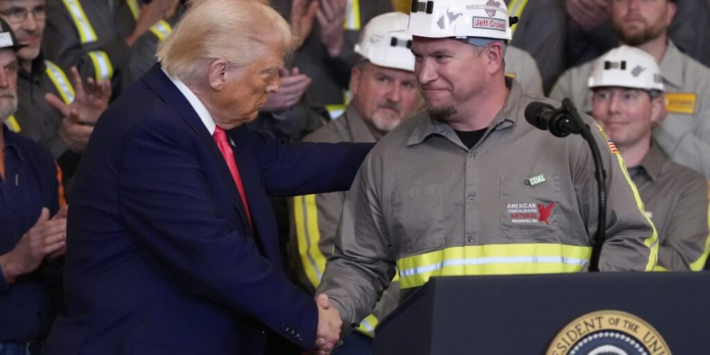 Trump signs executive orders to boost coal mining and energy production: ‘We’re ending Joe Biden’s war on beautiful, clean coal once and for all’