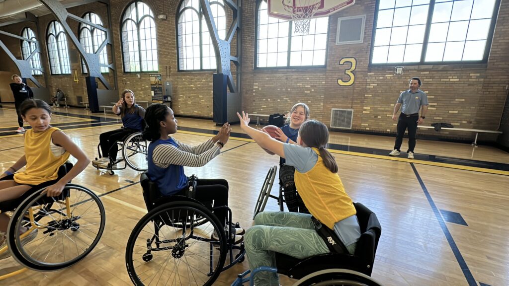 Slauson and STEAM 6th graders experience adaptive sports at the University of Michigan’s ASIRI Day