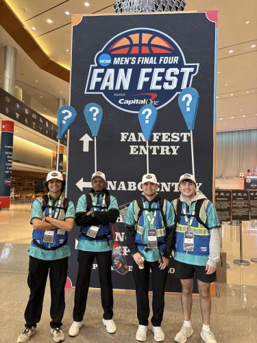 SFA students gain sports business and media experience at men’s Final Four
