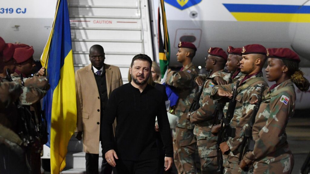 Ukraine’s Zelenskyy arrives in South Africa for state visit