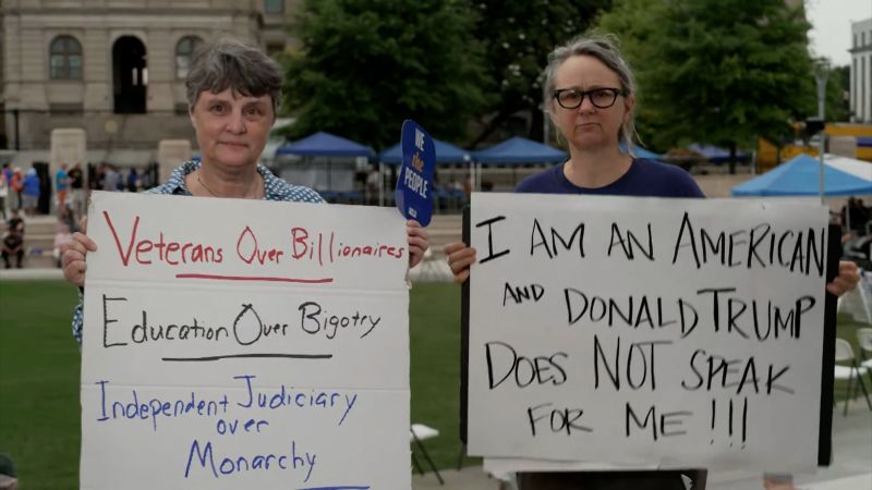 ‘We’re all kings, not him’: Hear from protesters at ‘No Kings’ demonstrations across the country