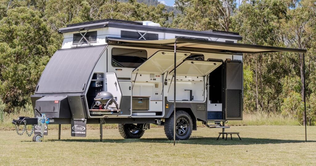 Triple-bunk ‘hypercamper’ raises US caravanning to Aussie level