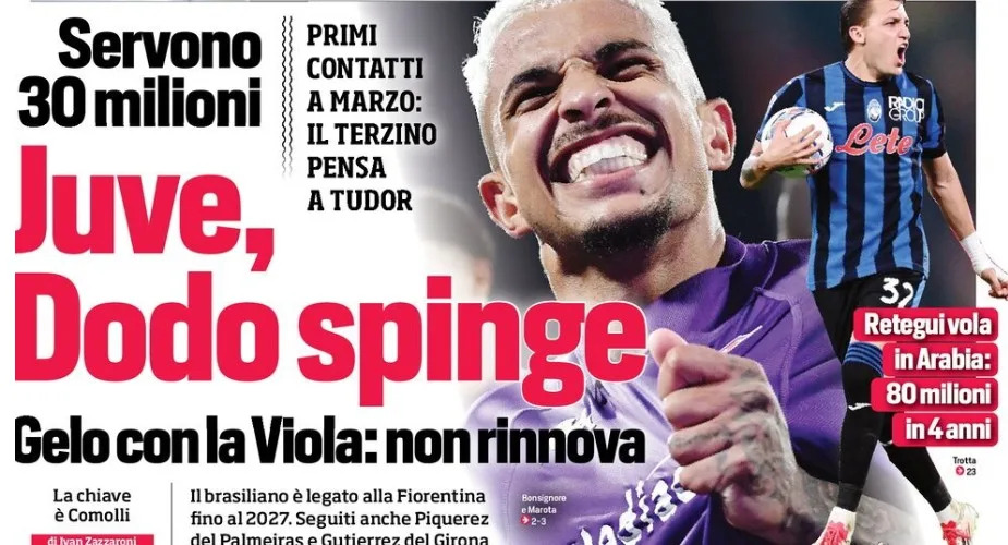 Today’s Papers – Dodo wants Juve, Retegui makes Atalanta rich