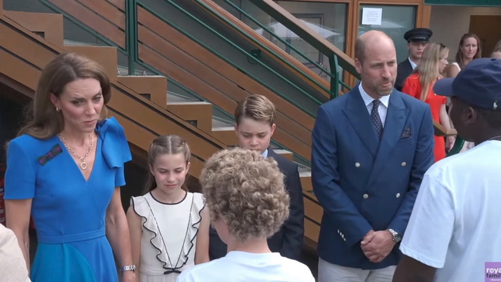 Kate offers words of support to boy diagnosed with cancer during Wimbledon visit