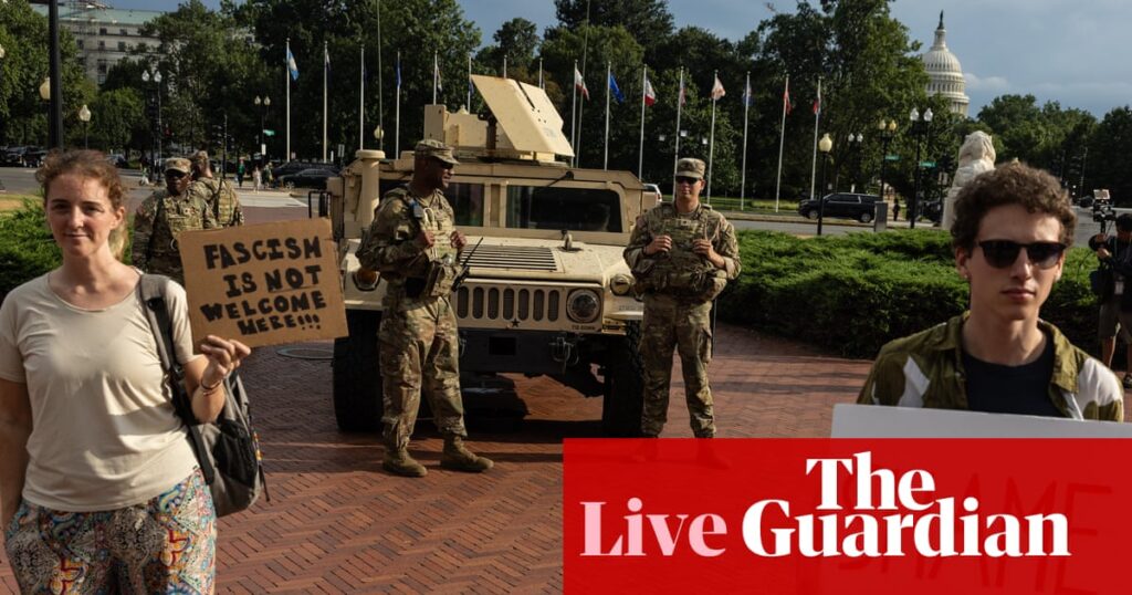 Protesters gather in Washington DC as federal law enforcement officers stop drivers