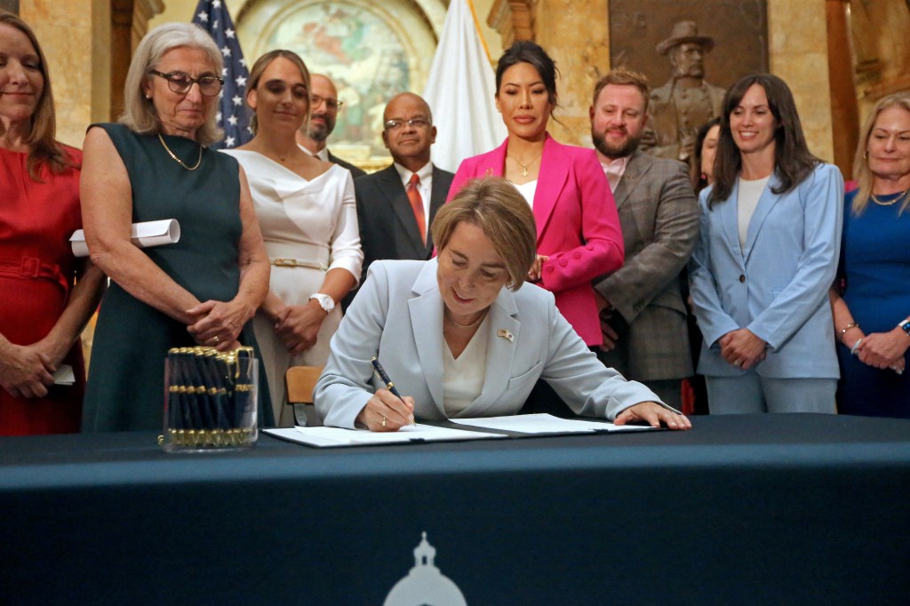 Gov. Maura Healey signs law that strengthens transgender, reproductive health care protections