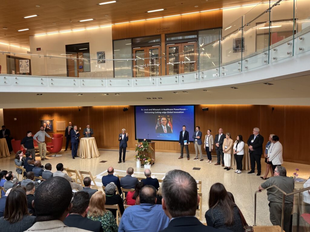 Missouri governor speaks at Global Health Innovation Summit held at WashU