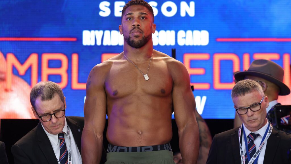 Jake Paul vs Anthony Joshua: British heavyweight star weighs inside 245lbs limit for fight against YouTube star