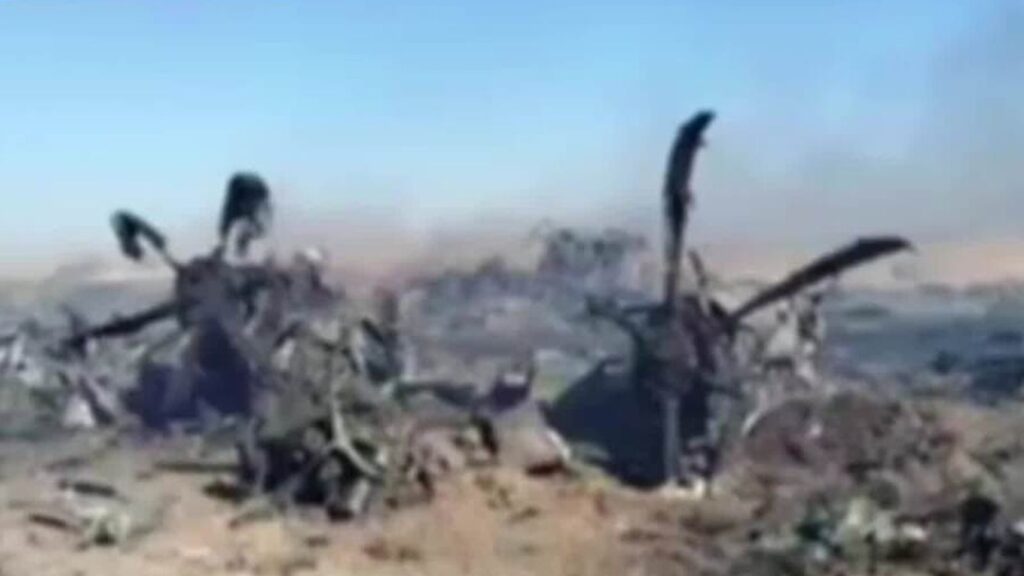 Iranian media releases footage of crash site
