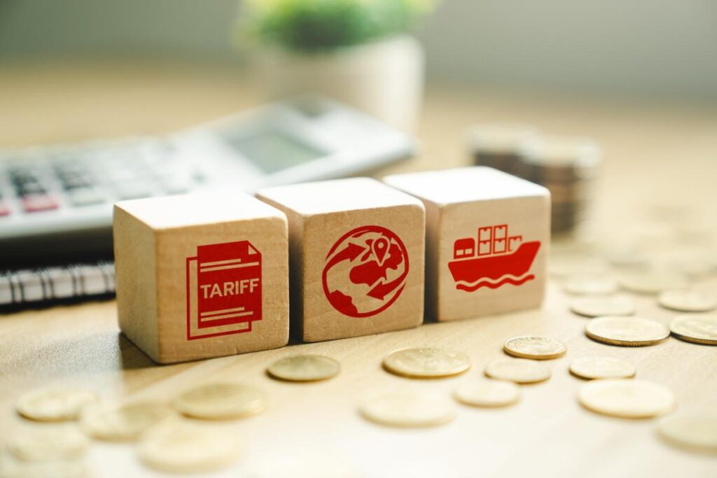 Macroeconomics of tariffs with global production and finance networks