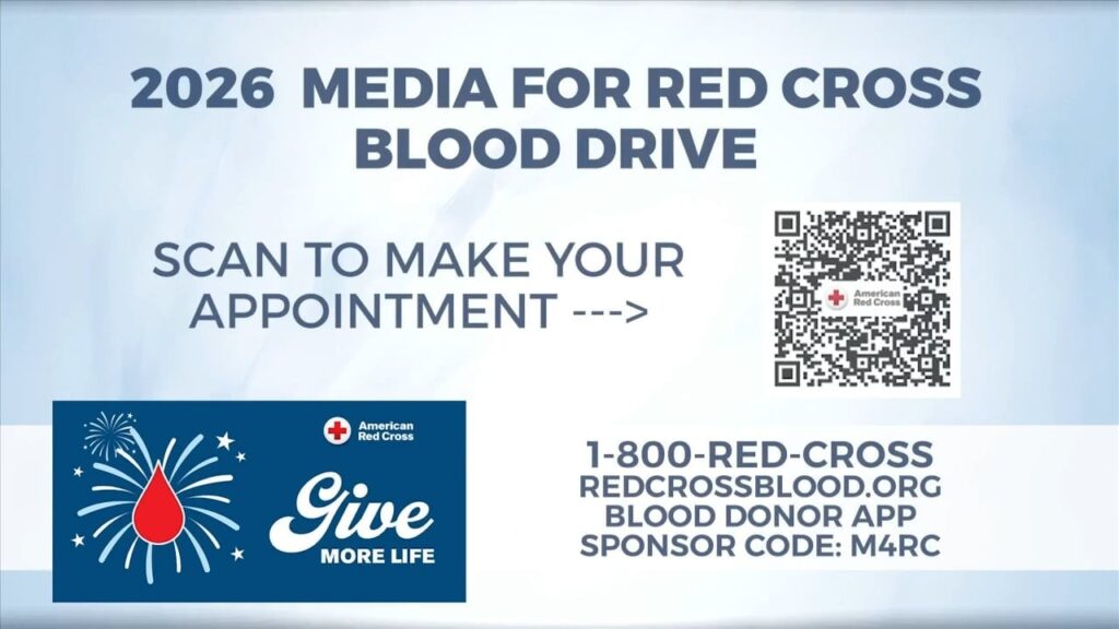 WXXV News 25’s Asia Ellis reports from the Media for Red Cross Blood Drive