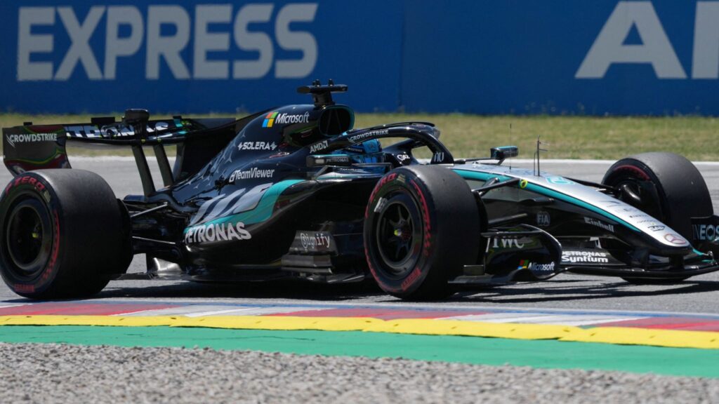Barcelona-Catalunya GP: George Russell fastest from Oscar Piastri as Kimi Antonelli left frustrated with traffic in final practice