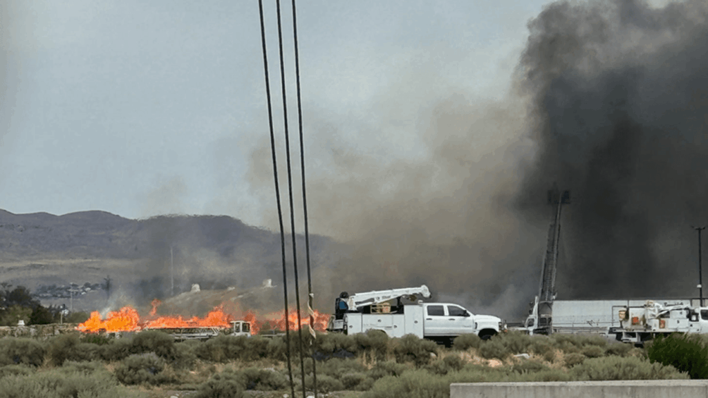 Fire at Sparks commercial business sends thick smoke over Byars Lane