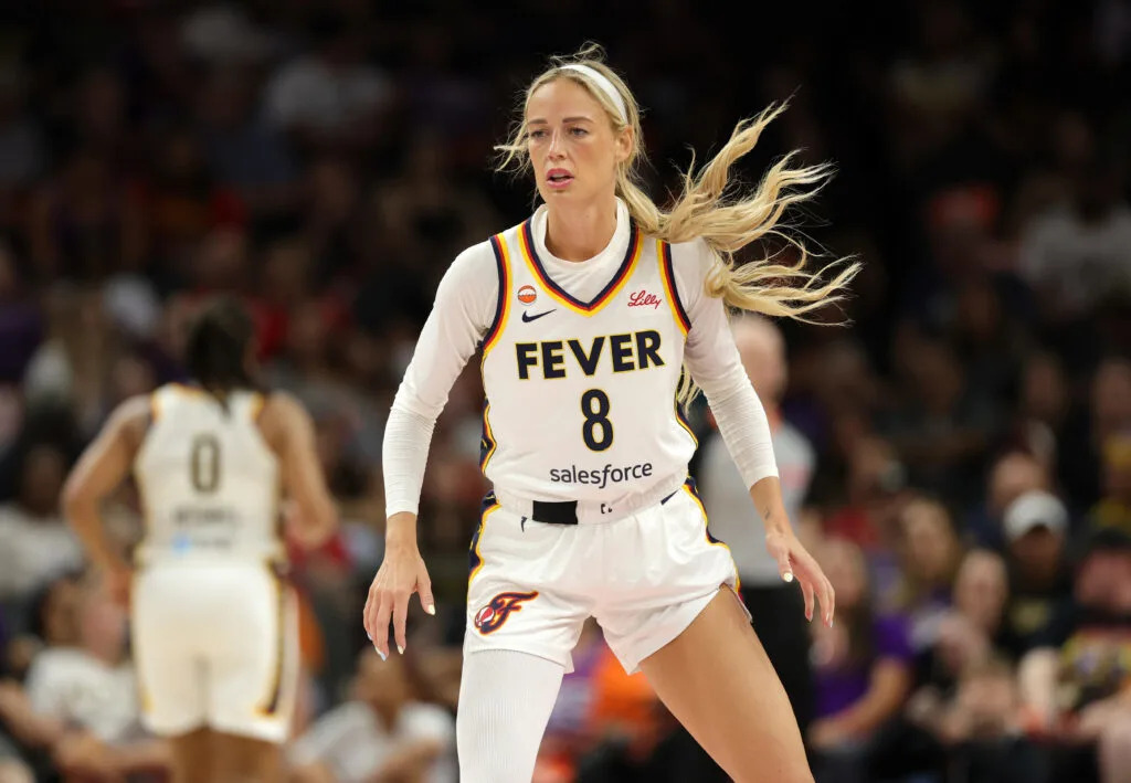 Sophie Cunningham flaunts all-American outfit for Fever game
