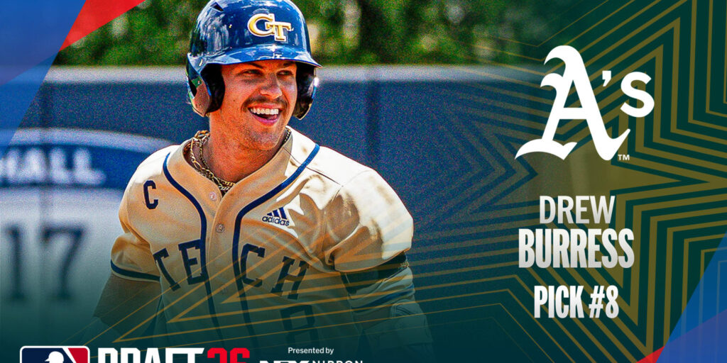 A’s grab Georgia Tech outfielder Burress with No. 8 pick in ’26 Draft
