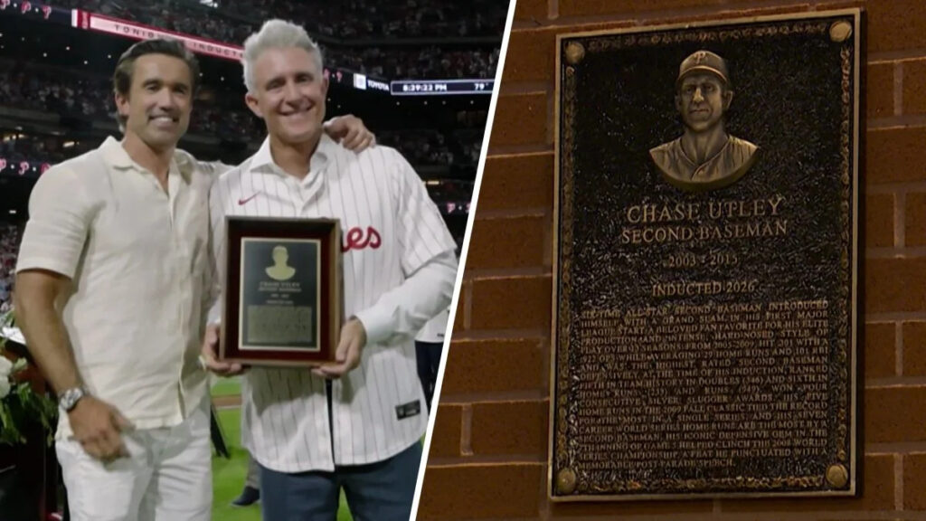 Chase Utley officially inducted into the Phillies Wall of Fame