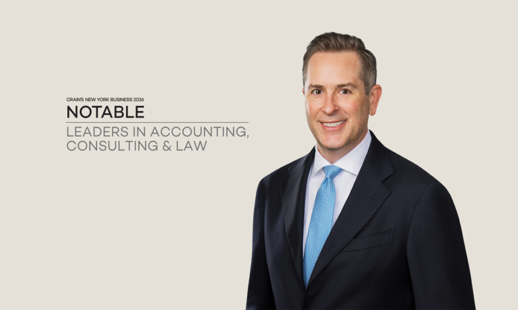 Brian McGrath Selected to Crain’s New York Business 2026 Notable Leaders in Accounting, Consulting & Law