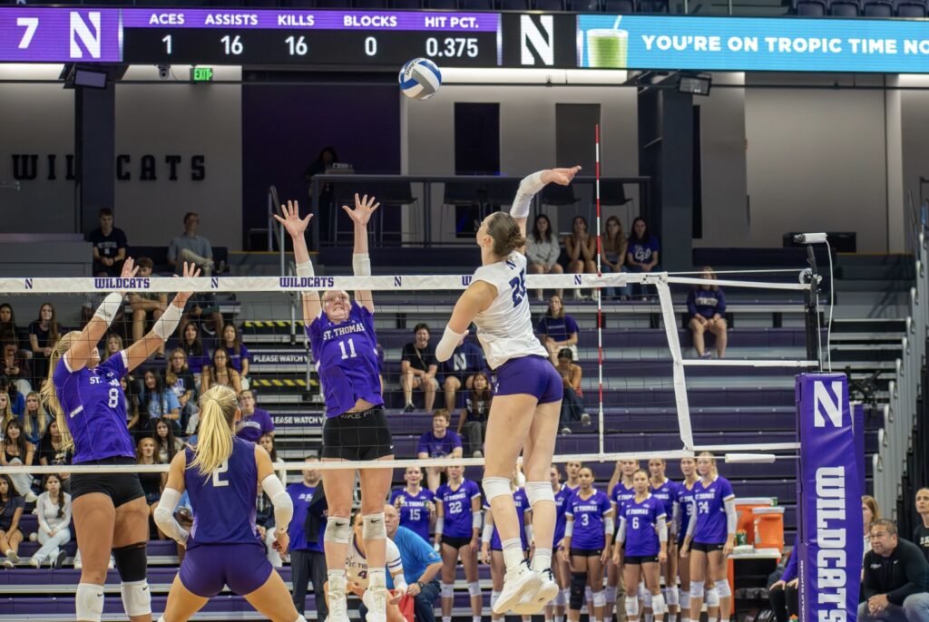 Volleyball: Northwestern sweeps sloppy Virginia Tech