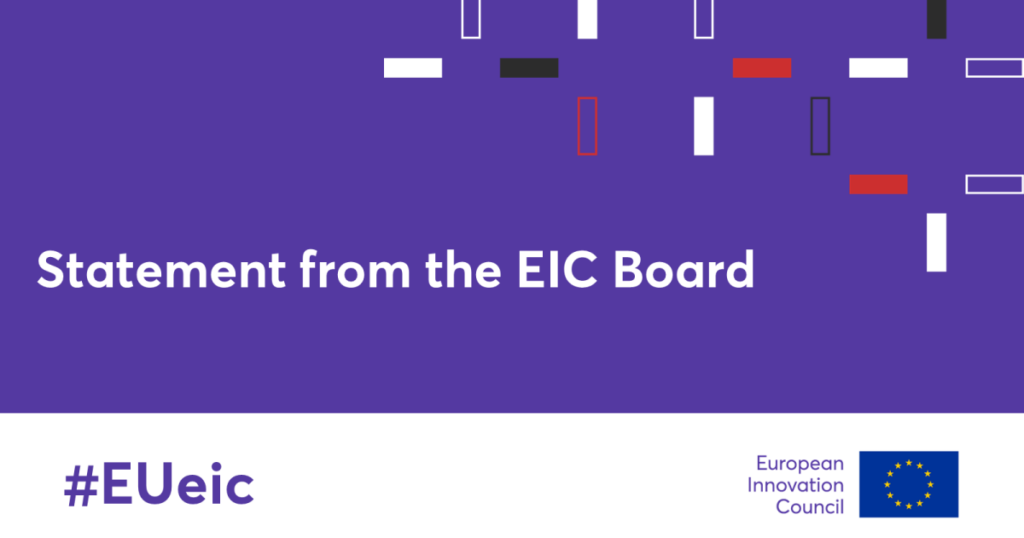 EIC Board statement on Horizon Europe (2028-2034) negotiations