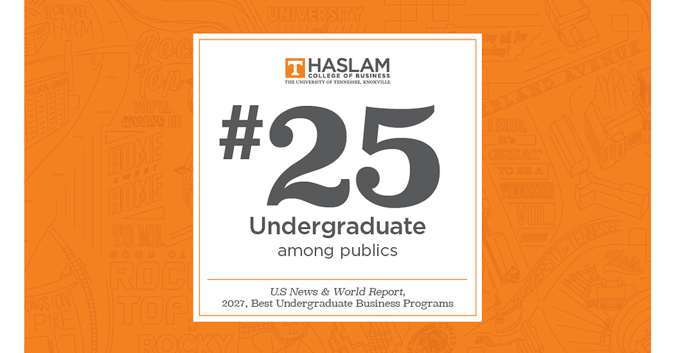 UT Haslam Ranked Top 25 in Undergraduate Business by U.S. News & World Report