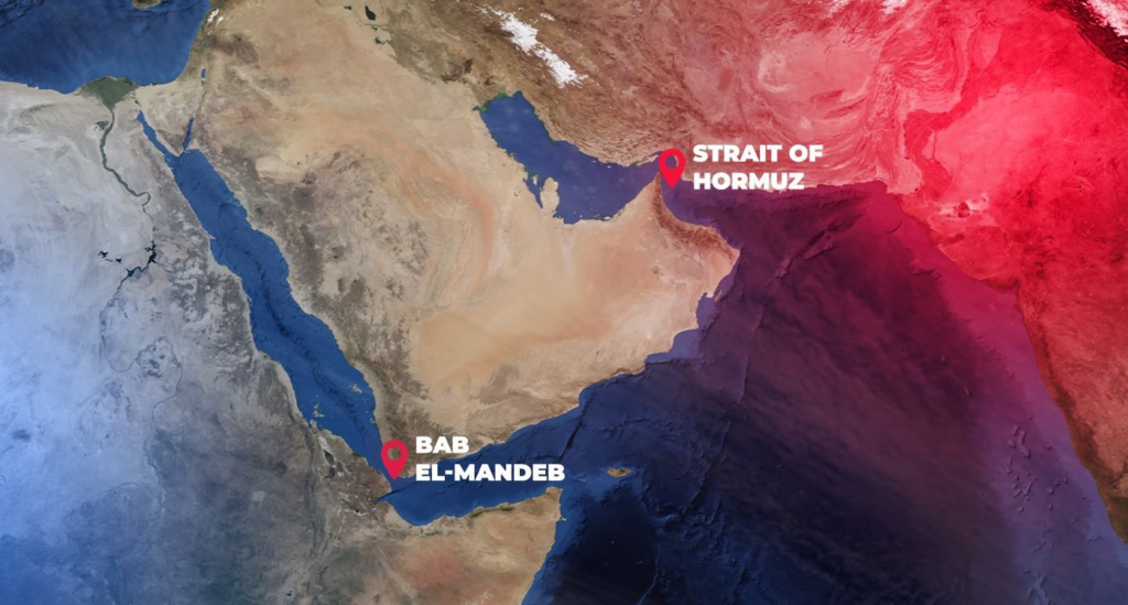 Hormuz and Bab al-Mandab: Iran’s two pressure points on global trade