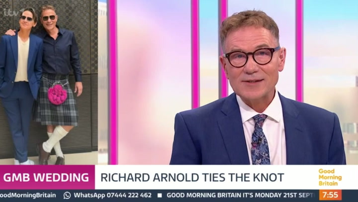 Good Morning Britain’s Richard Arnold reveals secret wedding to longtime partner Stuart